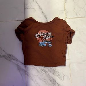 Cute brown crop top